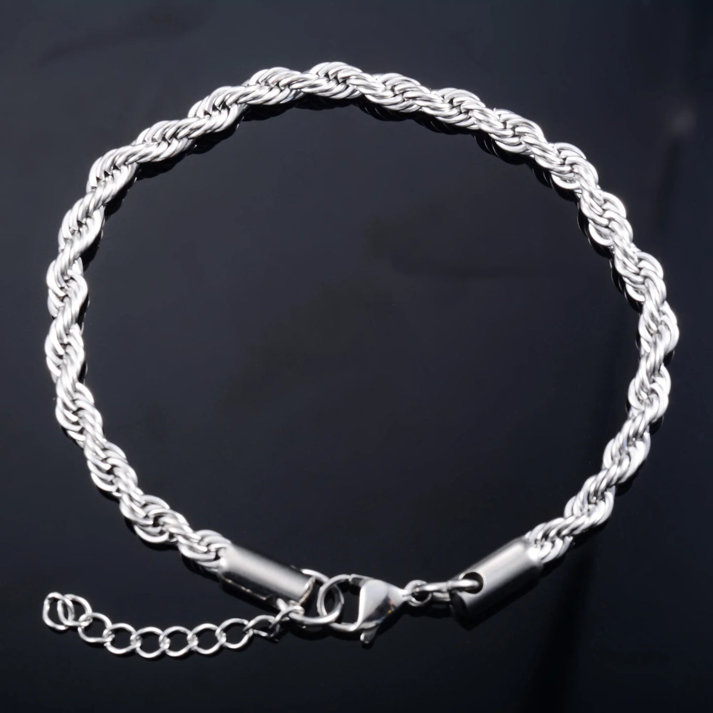 Stainless Steel Rope Chain Bracelet Gold/Silver
