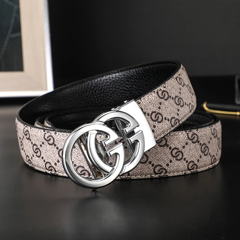 2025 New Width 34mm Belts for Women Girls Dress Fashion Waist Belt Cowhide LeatherMetalBuckle men Belt Leisure Jeans Waistband