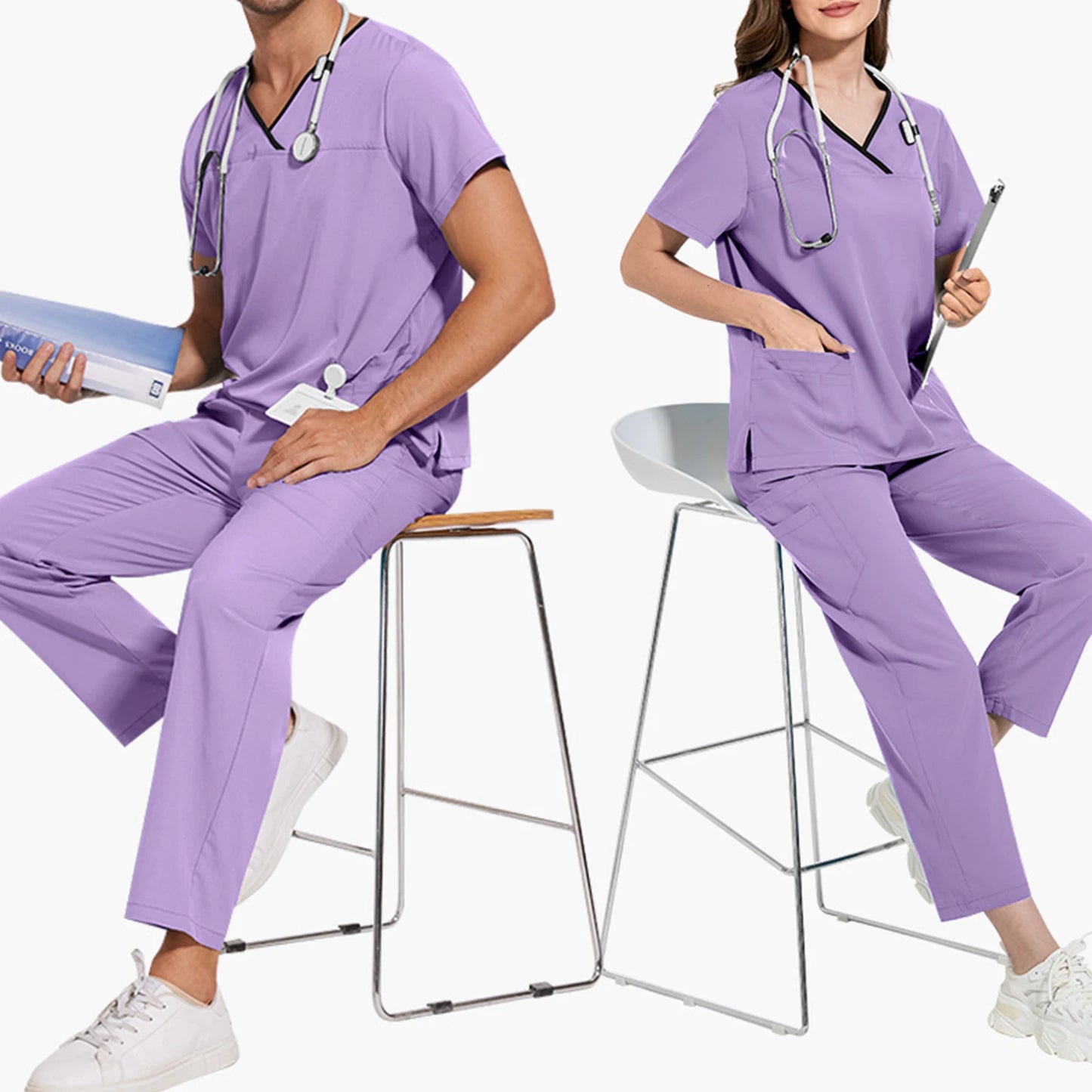 Wholesale Soft Lightweight Jogger Style Scrubs Suit