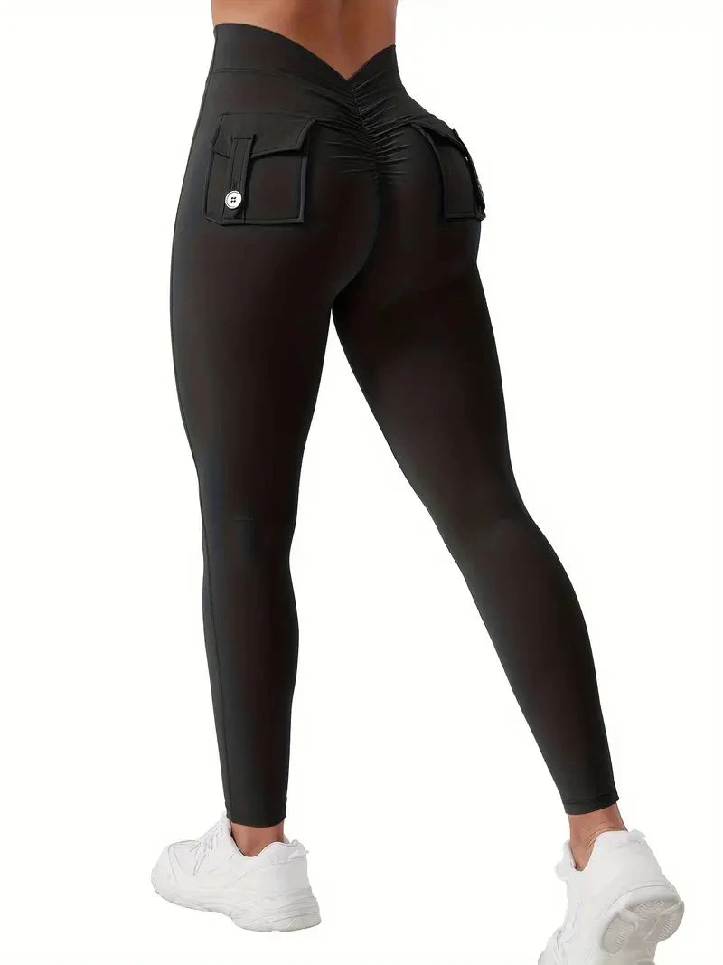 Women's High-Waisted Butt-Lifting Leggings with Pockets
