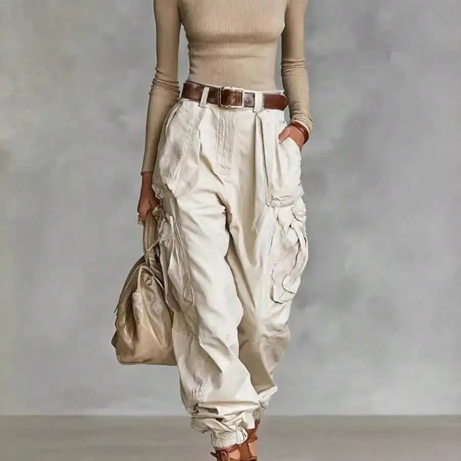 Loose Wide Leg Cargo Pants For Women With Multiple Pockets Casual Jogger Pants