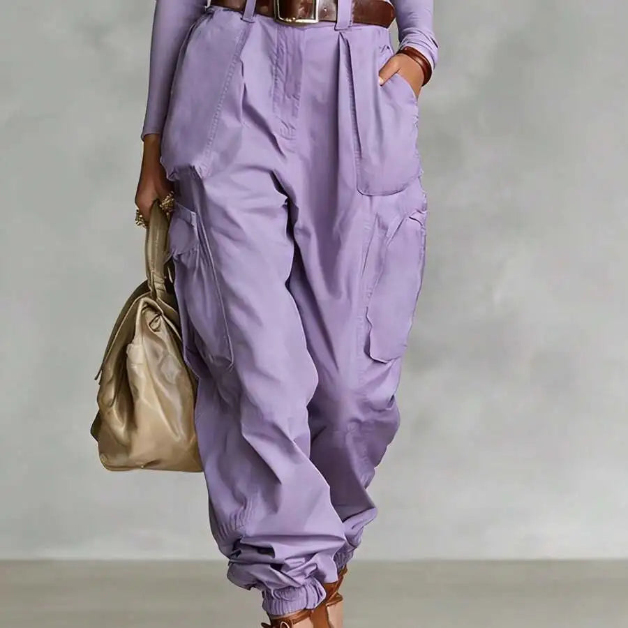 Loose Wide Leg Cargo Pants For Women With Multiple Pockets Casual Jogger Pants