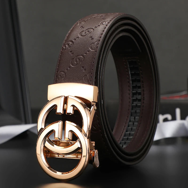 2025 New Width 34mm Belts for Women Girls Dress Fashion Waist Belt Cowhide LeatherMetalBuckle men Belt Leisure Jeans Waistband