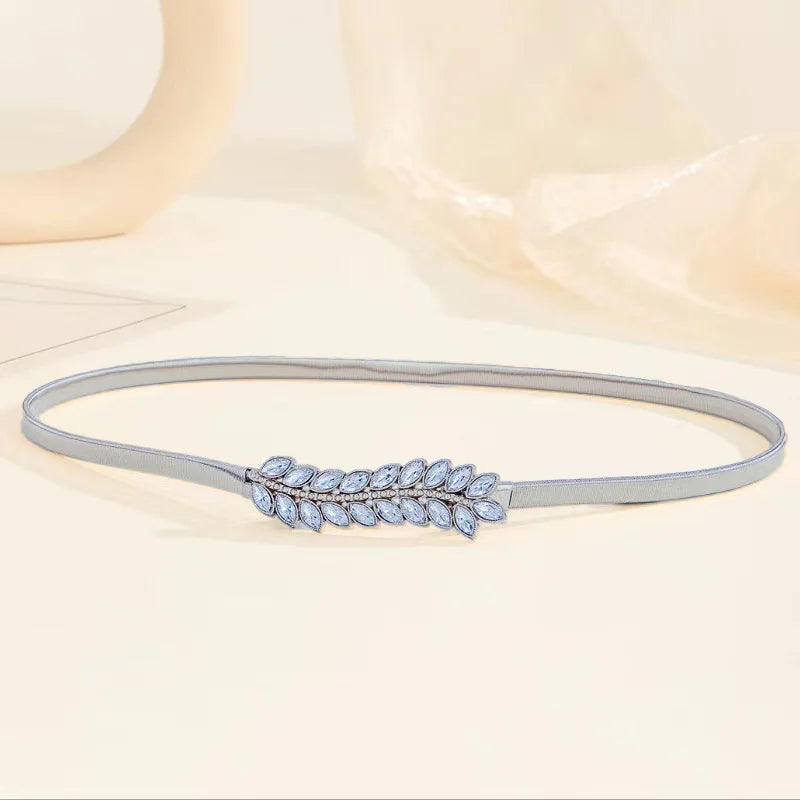 Fashion Elastic Chain Belt Female Waist Adjustable Desinger Belt For Women High Quality Luxury Brand Dress Skirt Jeans Waistband