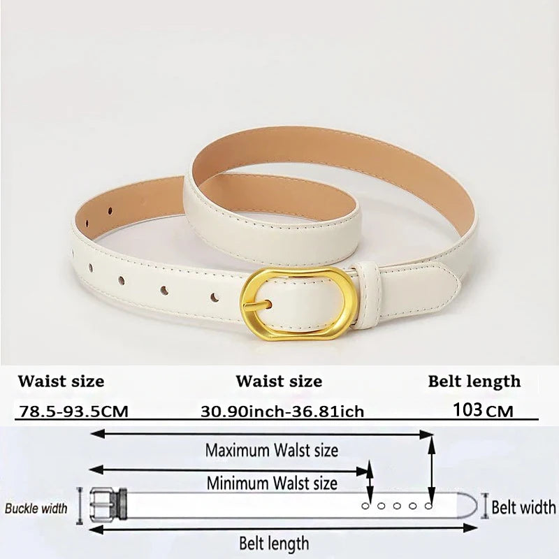 Belt for Women Designer Belts Casusl Fashion Lady Belt Black Brown White Belts for Jeans Strap for Dresses Women's Trousers Belt