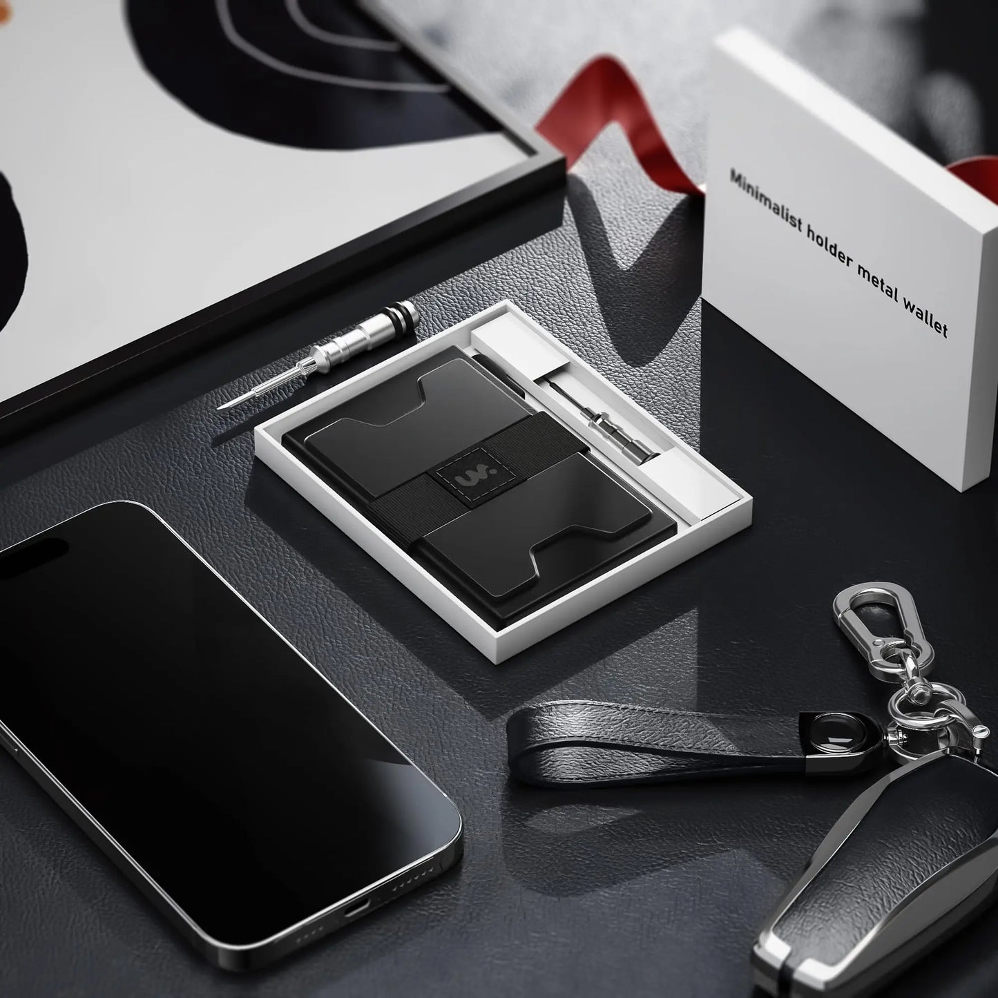 Slim Wallet, RFID Blocking, Metal Pop Up Wallet with Cash Band