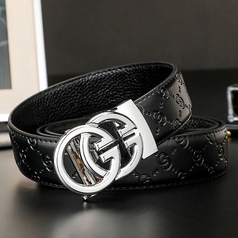2025 New Width 34mm Belts for Women Girls Dress Fashion Waist Belt Cowhide LeatherMetalBuckle men Belt Leisure Jeans Waistband