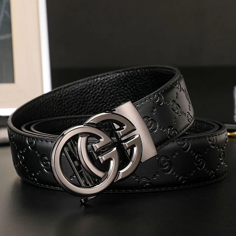 2025 New Width 34mm Belts for Women Girls Dress Fashion Waist Belt Cowhide LeatherMetalBuckle men Belt Leisure Jeans Waistband