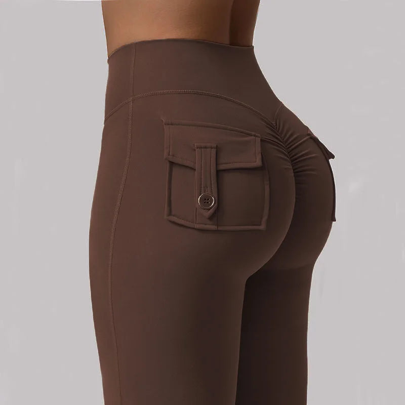 Yoga Flare Trousers, High-Waisted Tummy-Control