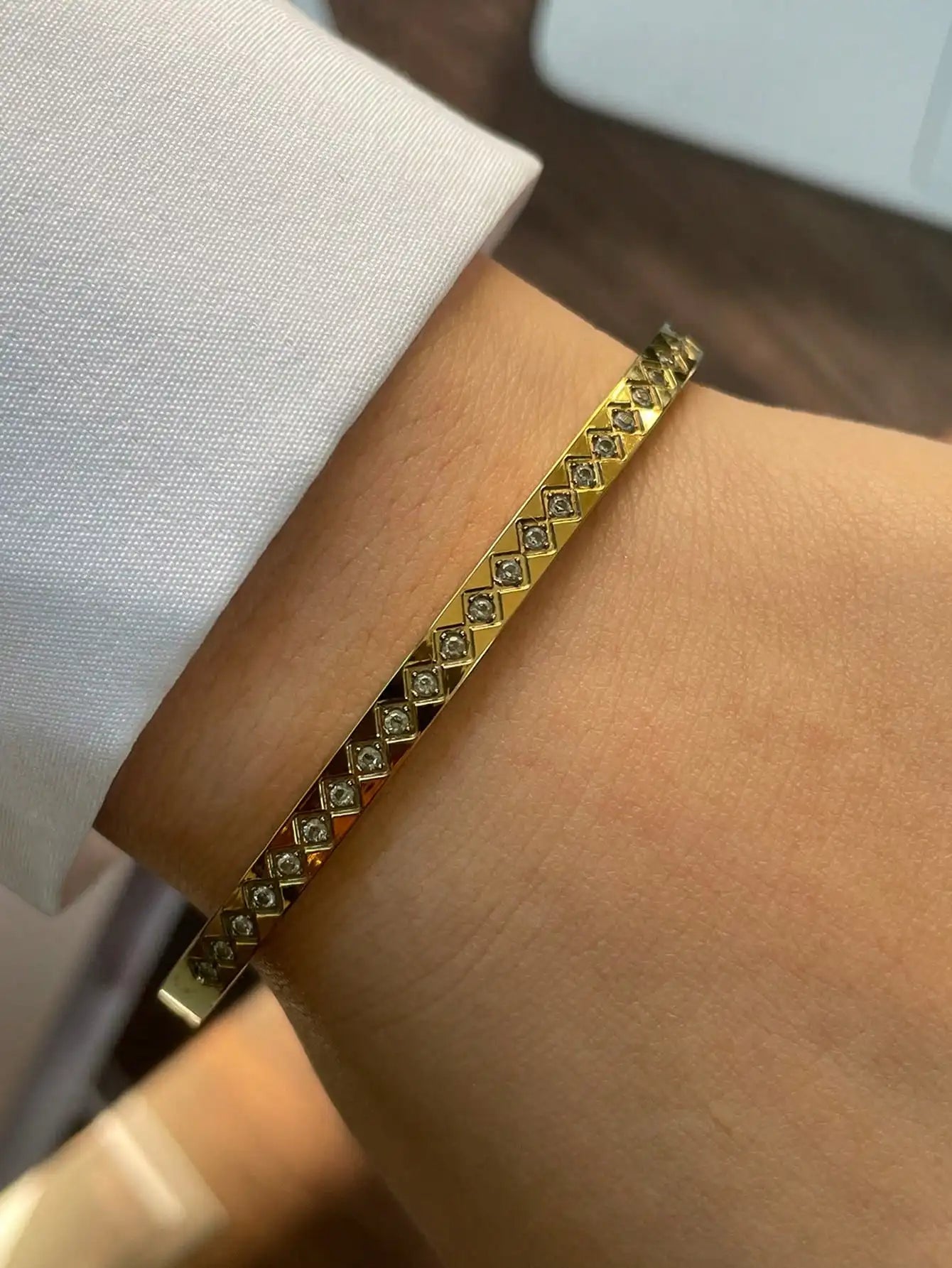 1PC Luxury Gold& Silver Horseshoe Bracelet,Chunky Chain Bracelet,Stainless Steel Chain,Unique Bracelet, for Daily & festival