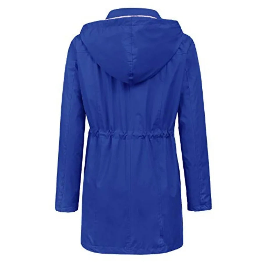 LOMON Raincoat Women Waterproof Long Hooded Trench Coats Lined Windbreaker Travel Jacket S-XXL