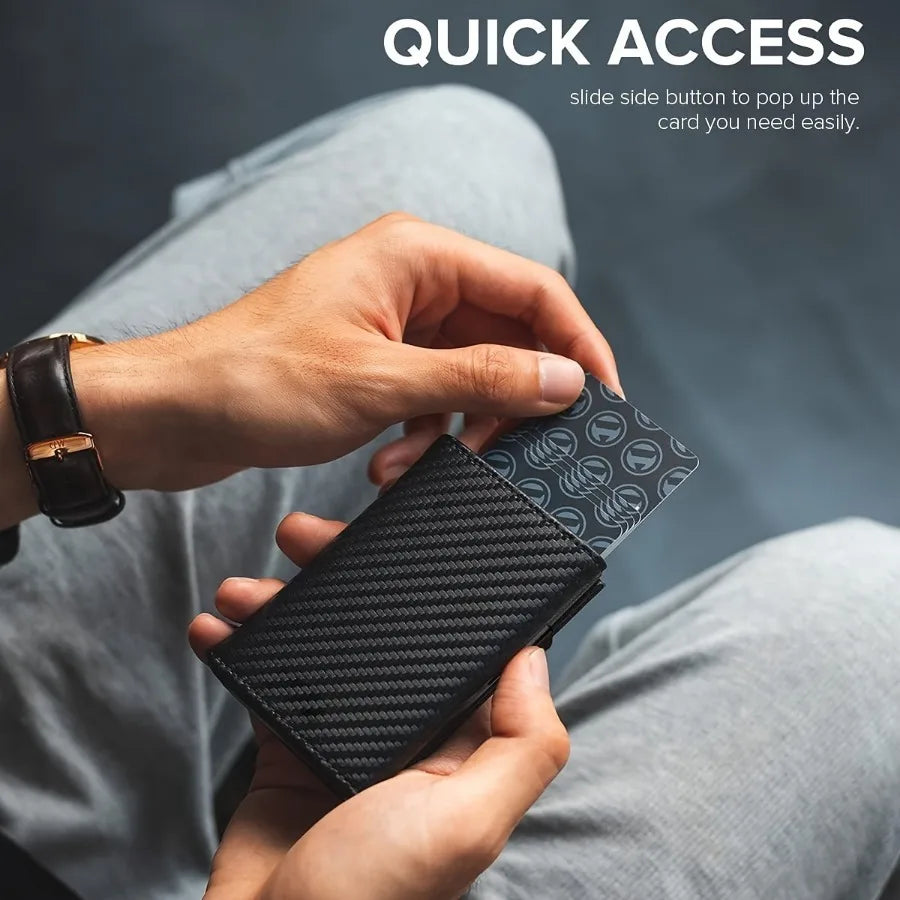 RFID Blocking Wallet-Automatic Pop-up Wallet