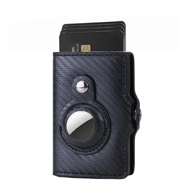 Carbon Fiber RFID Card Holder Airtag Wallet Tracker