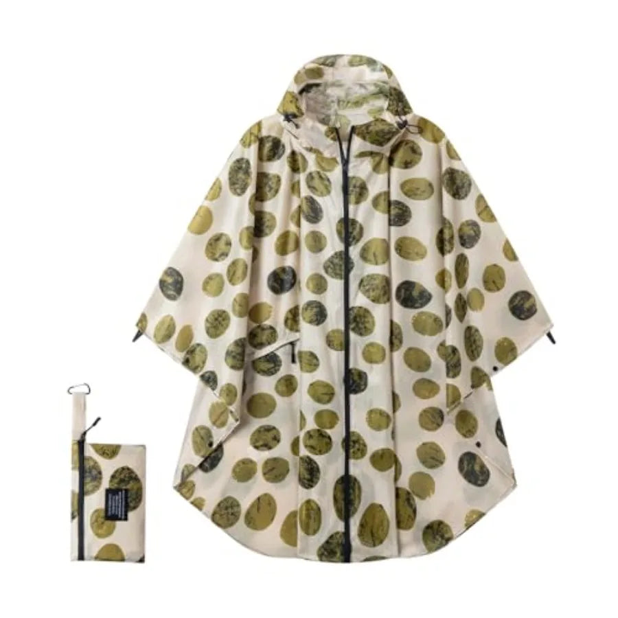Hooded Rain Ponchos for Adult - Rain Coat and Rain Jacket with Waterproof Pocket and Zipper