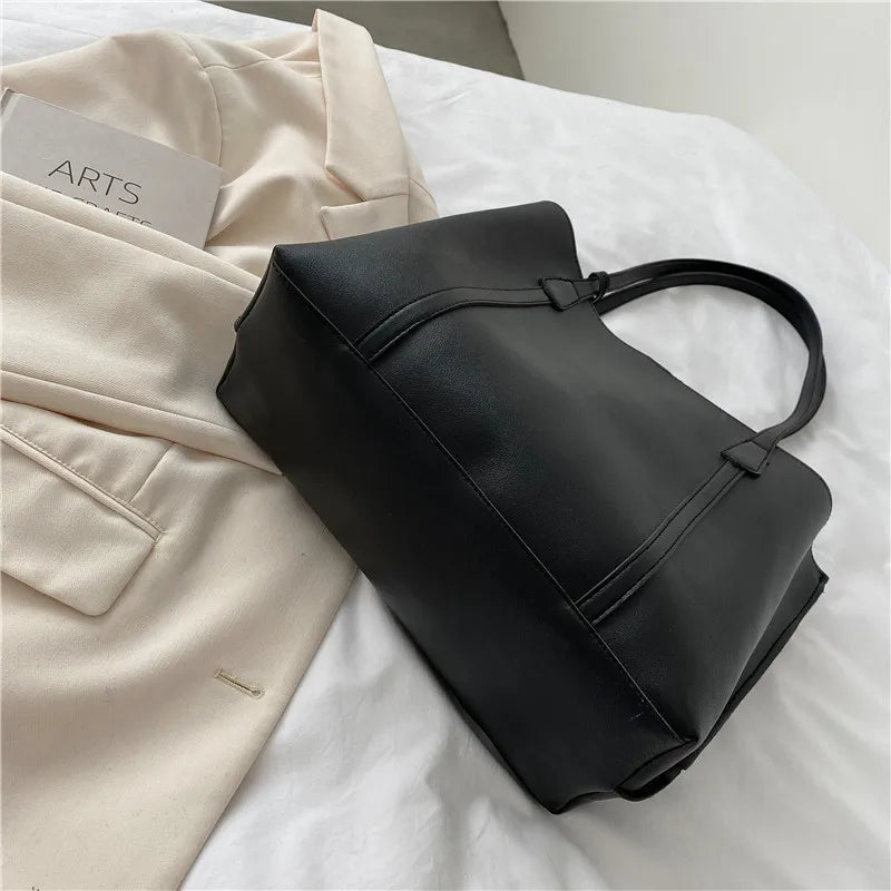 Large Capacity Bag, New Soft Leather Tote Bag