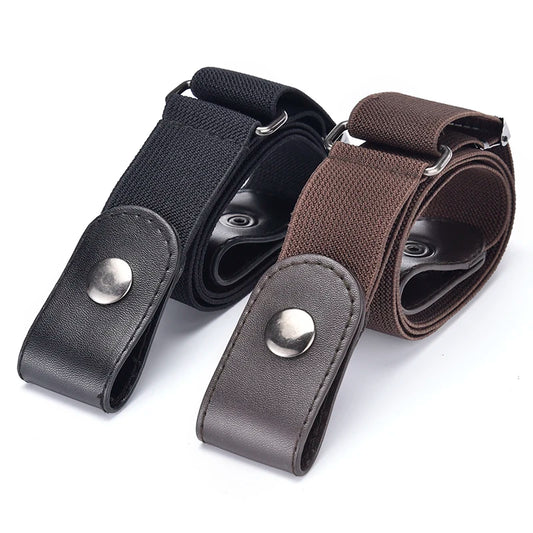 2pcs set No Buckle Elastic Belt, Adjustable Invisible Belts