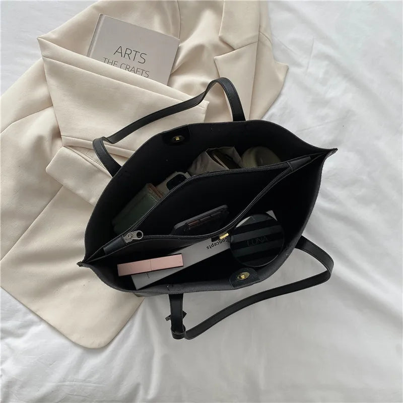Large Capacity Bag, New Soft Leather Tote Bag