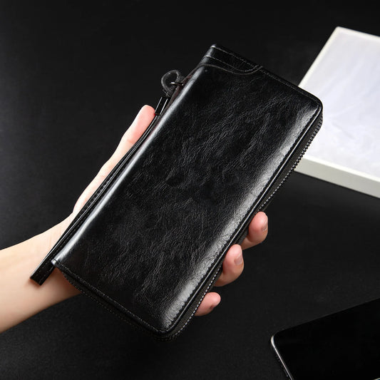 Long Zipper Wallet RFID Blocking
