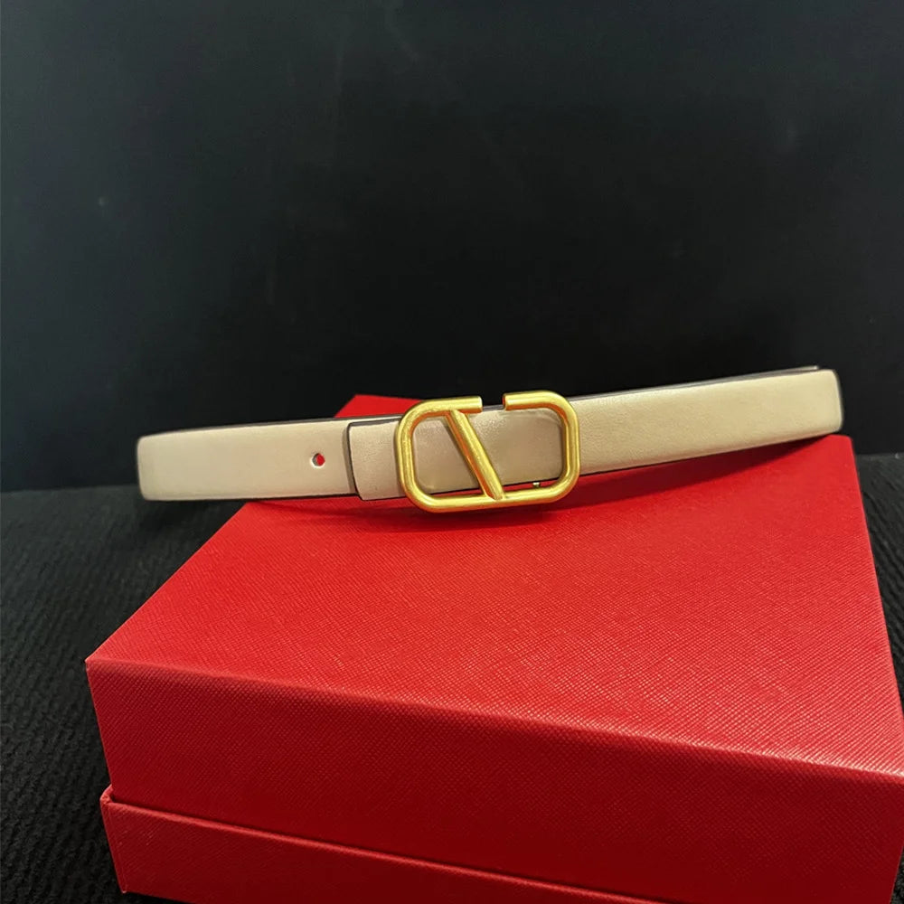 Women's ‌real Leather Belt, High-end Italian Brand Women's Belt, Personalized Business Belt, Versatile Fashion Accessory for Jeans. Suitable for Pairing with Dresses, Trendy Luxury Brand Girl Style Belt, Can Be Used on Both