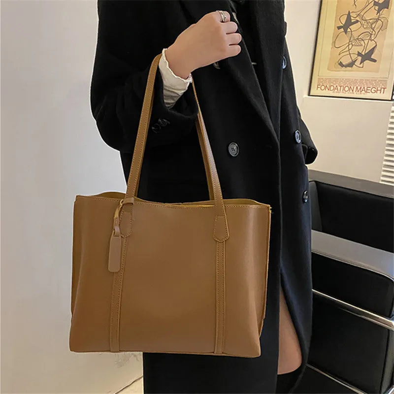 Large Capacity Bag, New Soft Leather Tote Bag