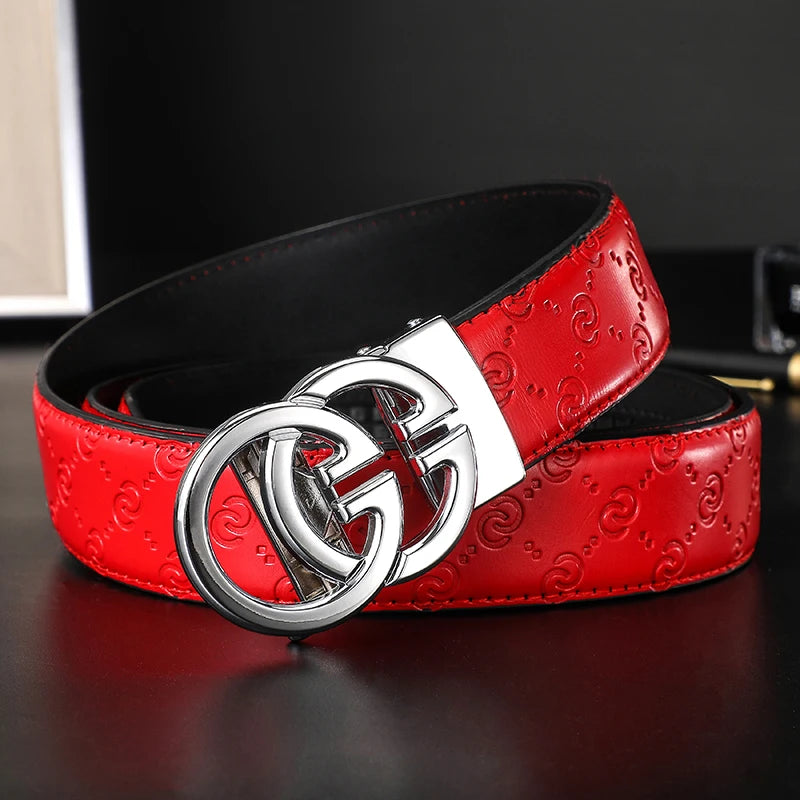 2025 New Width 34mm Belts for Women Girls Dress Fashion Waist Belt Cowhide LeatherMetalBuckle men Belt Leisure Jeans Waistband