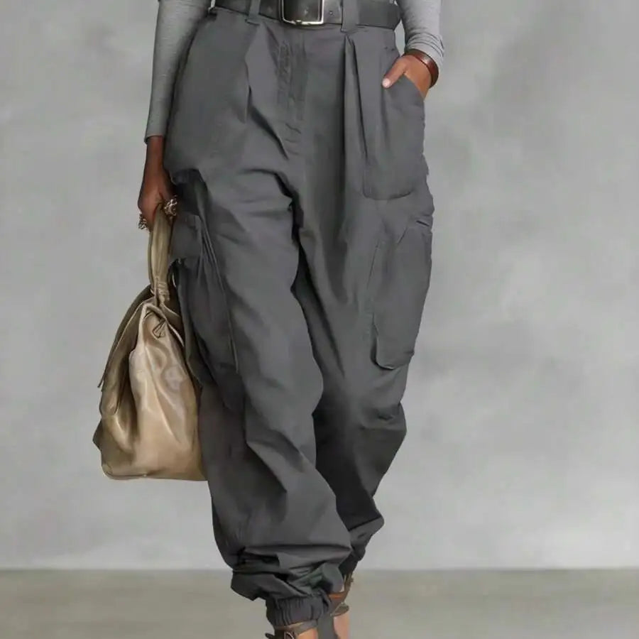 Loose Wide Leg Cargo Pants For Women With Multiple Pockets Casual Jogger Pants