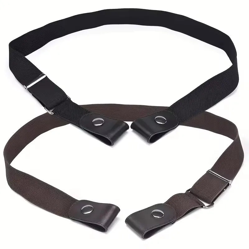 2pcs set No Buckle Elastic Belt, Adjustable Invisible Belts