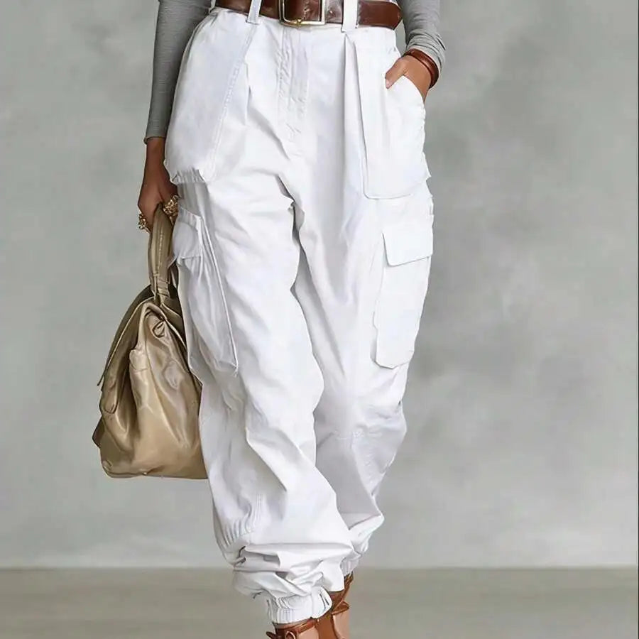 Loose Wide Leg Cargo Pants For Women With Multiple Pockets Casual Jogger Pants