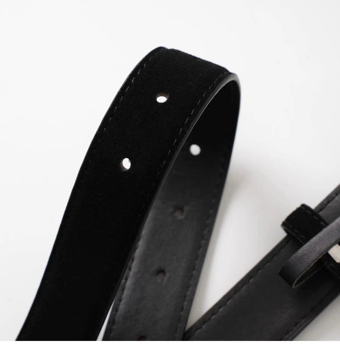 Fashion Women Suede Belt with Silver Square Buckle Leather Waist Accessory for Jeans Pants And Dress