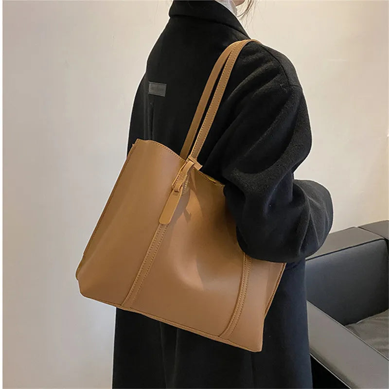 Large Capacity Bag, New Soft Leather Tote Bag
