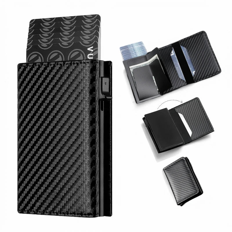 RFID Blocking Wallet-Automatic Pop-up Wallet