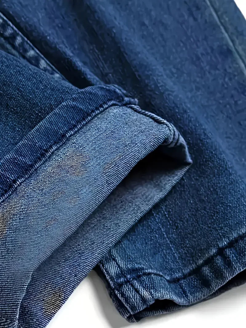Men Distressed Fashion Jeans - Street Style, Comfortable Stretch Denim with Ripped Detail