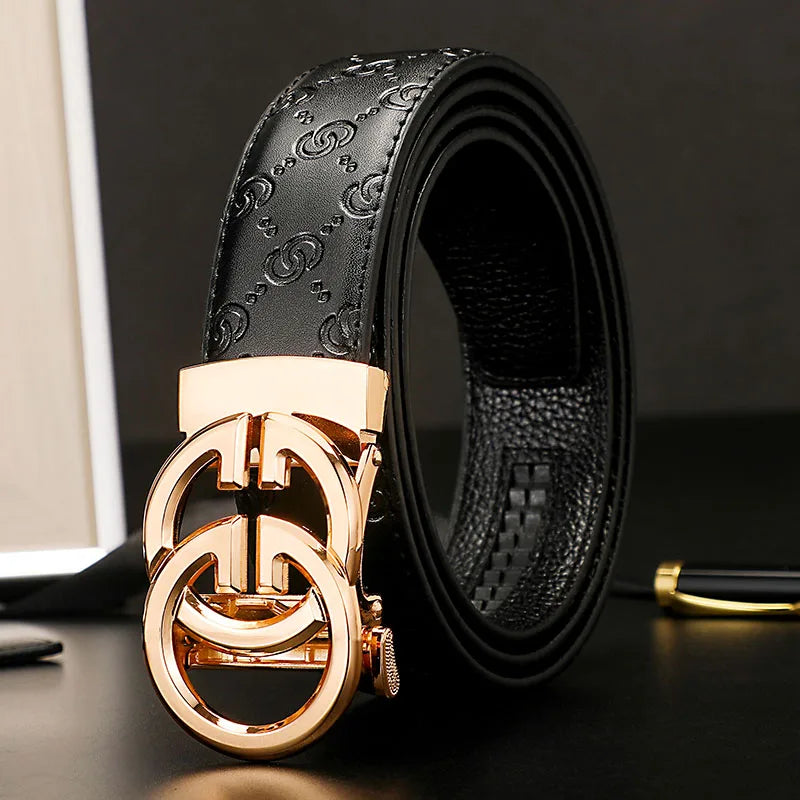 2025 New Width 34mm Belts for Women Girls Dress Fashion Waist Belt Cowhide LeatherMetalBuckle men Belt Leisure Jeans Waistband
