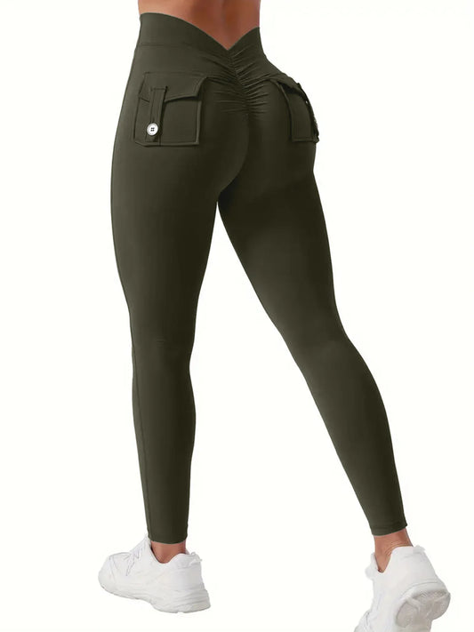 Women's High-Waisted Butt-Lifting Leggings with Pockets