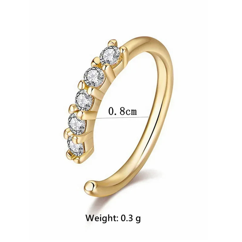 Miniature Zircon Nose Rings