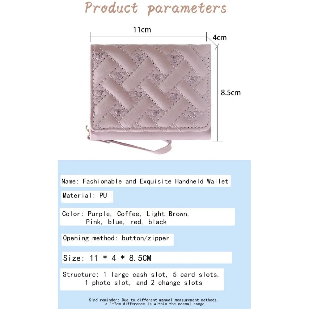 Embroidered Wallet with Zipper