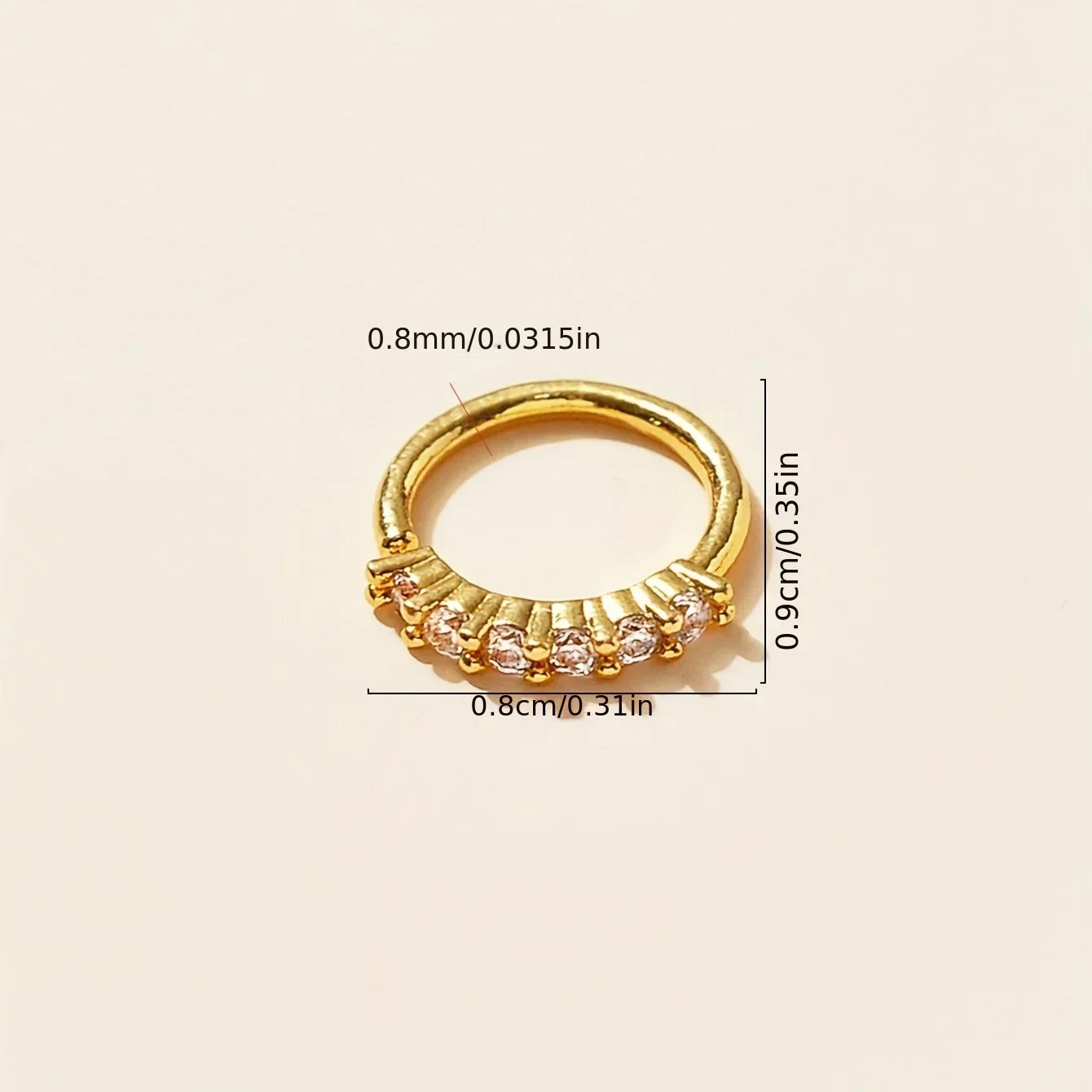Miniature Zircon Nose Rings