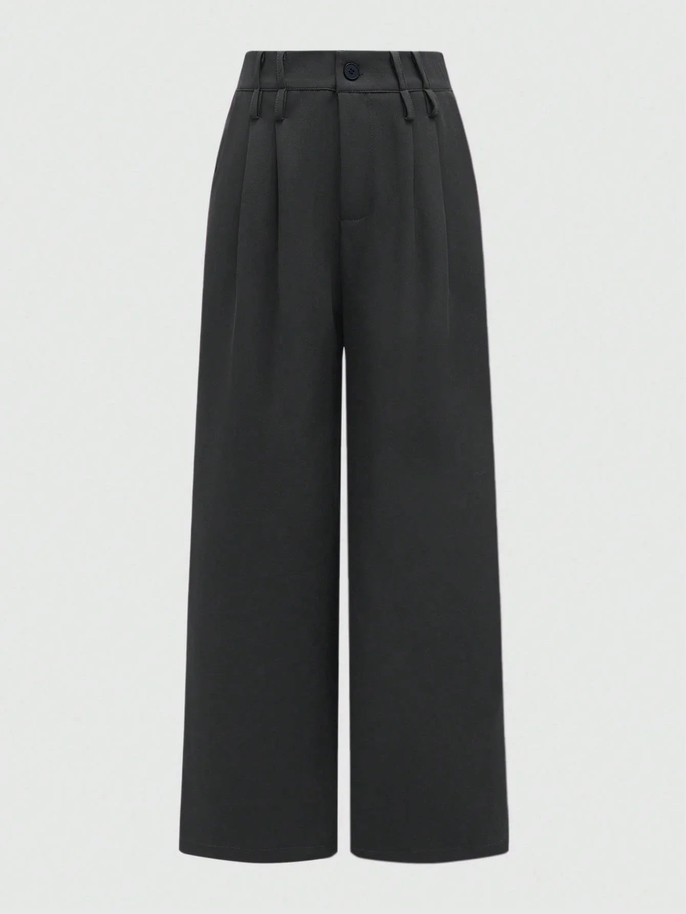 Women's Wide Leg Pants Loose Straight Fit Solid Color High Waist Casual Office Daily Wear