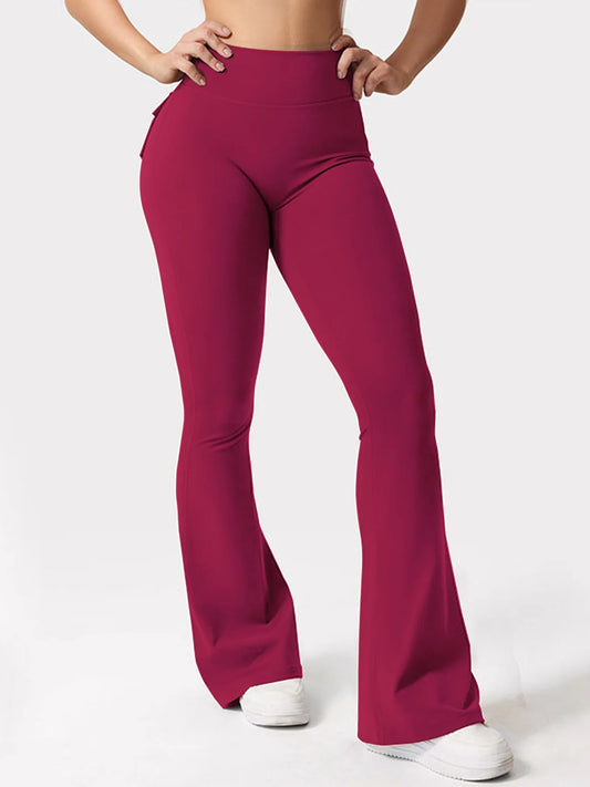 Yoga Flare Trousers, High-Waisted Tummy-Control