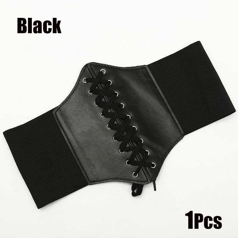 Women's Corset Body Shapewear Sexy Wide Leather Belt Cummerbunds Strap Belts for Women High Waist Slimming Corsets and Bustiers