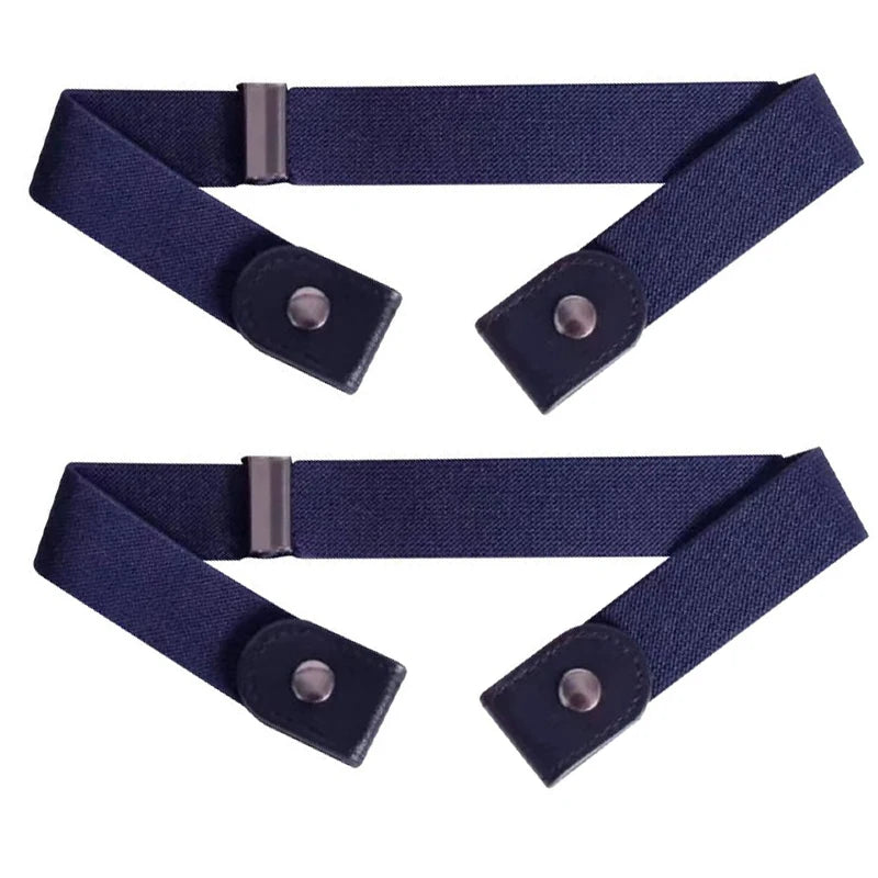 2pcs set No Buckle Elastic Belt, Adjustable Invisible Belts