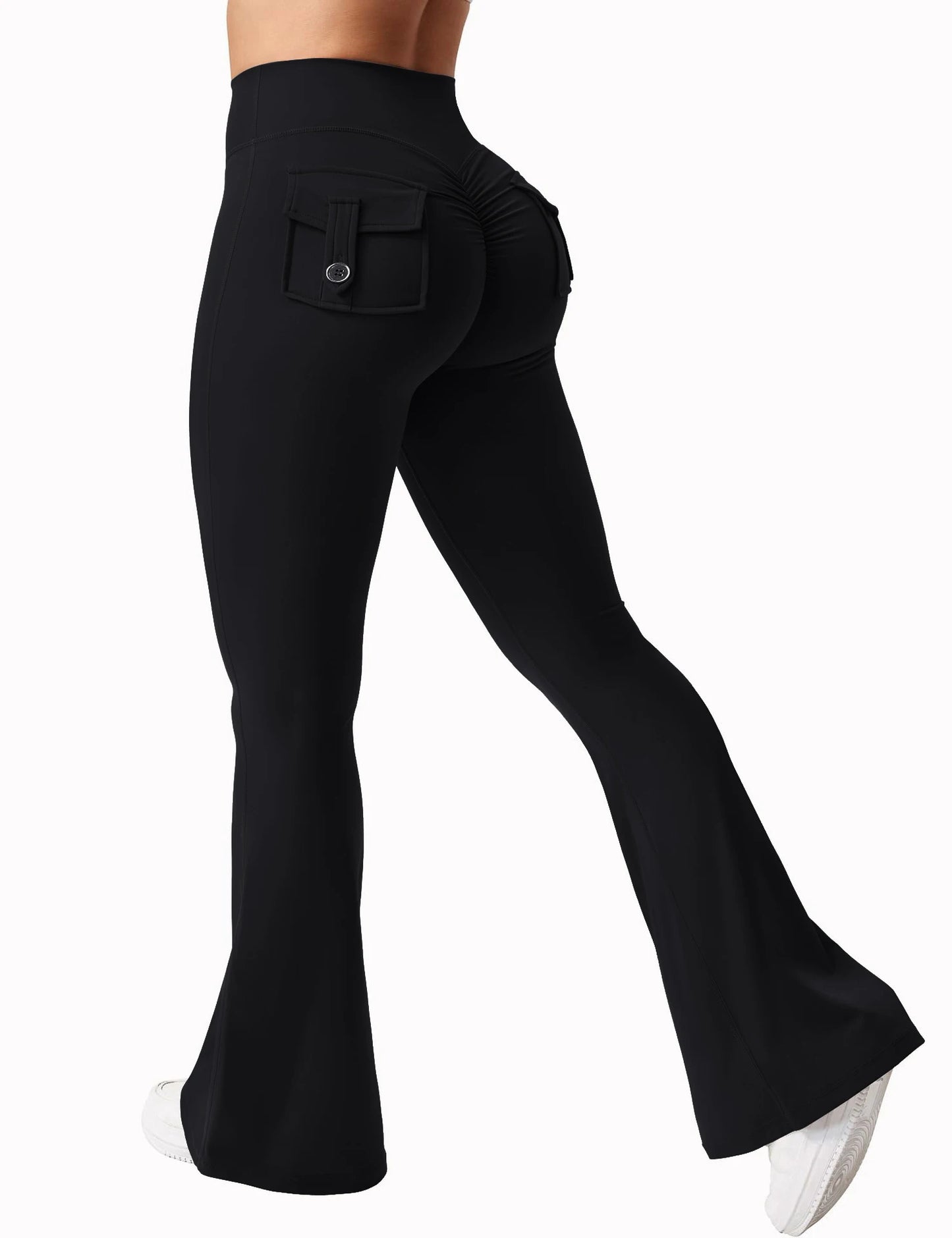 Yoga Flare Trousers, High-Waisted Tummy-Control