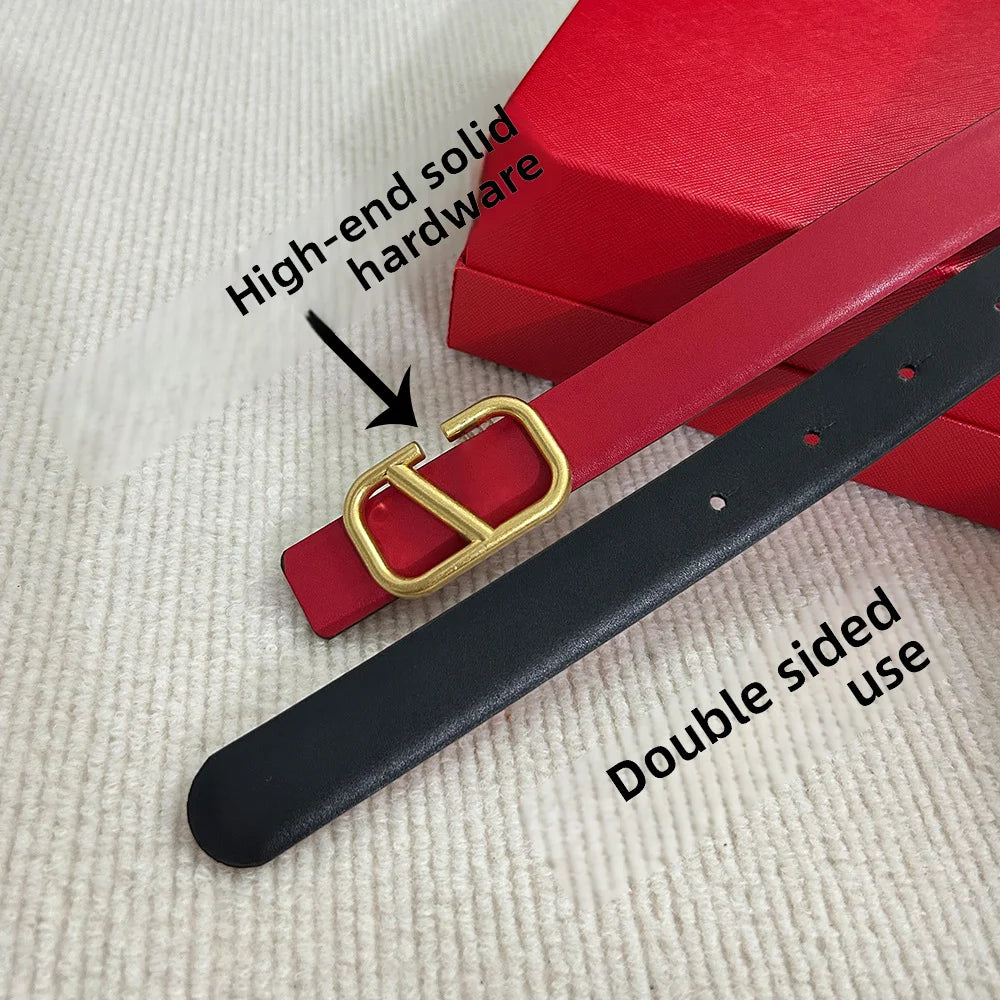 Women's ‌real Leather Belt, High-end Italian Brand Women's Belt, Personalized Business Belt, Versatile Fashion Accessory for Jeans. Suitable for Pairing with Dresses, Trendy Luxury Brand Girl Style Belt, Can Be Used on Both