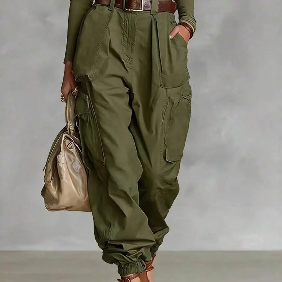 Loose Wide Leg Cargo Pants For Women With Multiple Pockets Casual Jogger Pants