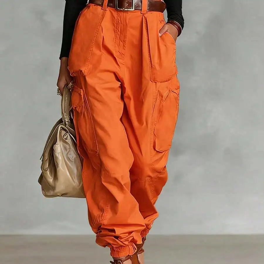 Loose Wide Leg Cargo Pants For Women With Multiple Pockets Casual Jogger Pants
