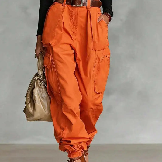 Loose Wide Leg Cargo Pants For Women With Multiple Pockets Casual Jogger Pants