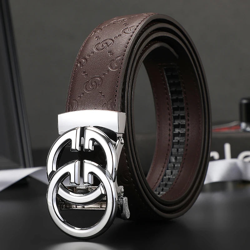 2025 New Width 34mm Belts for Women Girls Dress Fashion Waist Belt Cowhide LeatherMetalBuckle men Belt Leisure Jeans Waistband