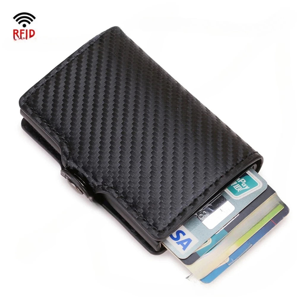 Carbon Fiber RFID Card Holder Airtag Wallet Tracker