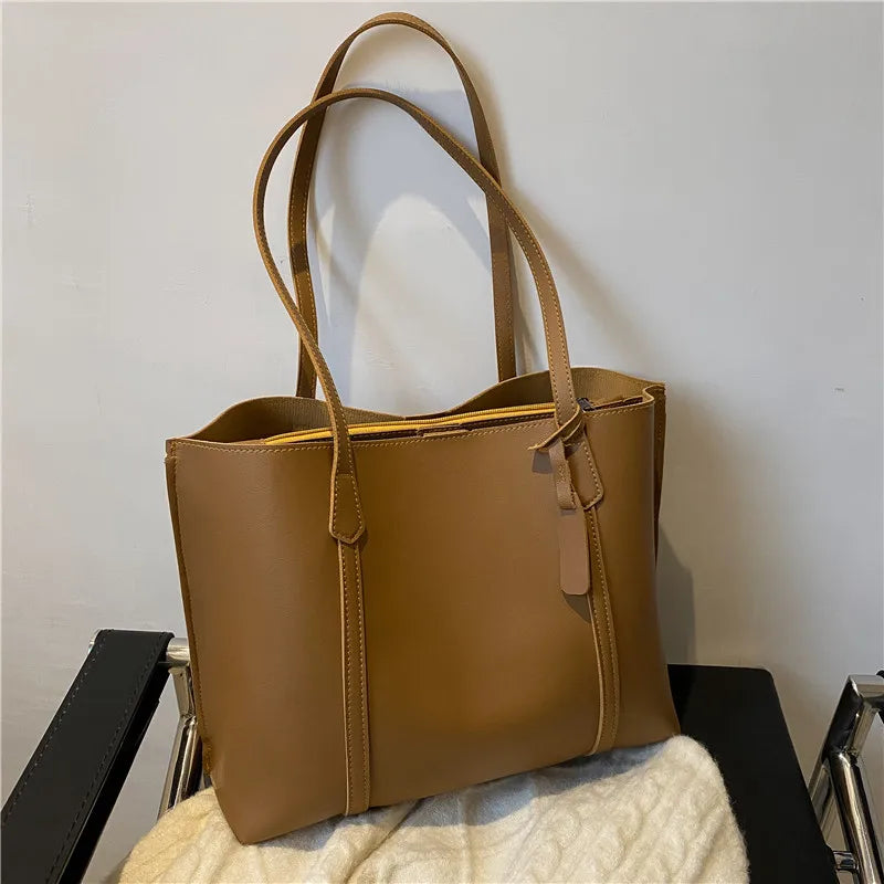 Large Capacity Bag, New Soft Leather Tote Bag