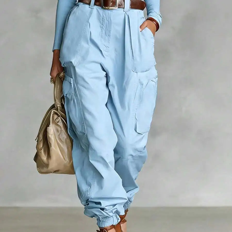 Loose Wide Leg Cargo Pants For Women With Multiple Pockets Casual Jogger Pants